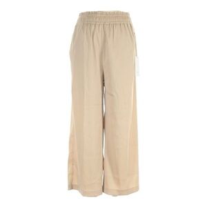 Joie Beige Wide Leg Pull-On Pants Size S | Crinkle Textured Elastic Waist NWT
